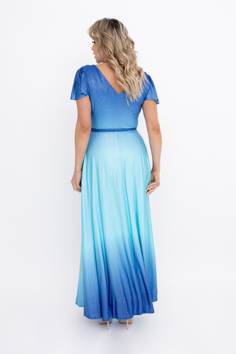 Kornblumen-Brokatkleid