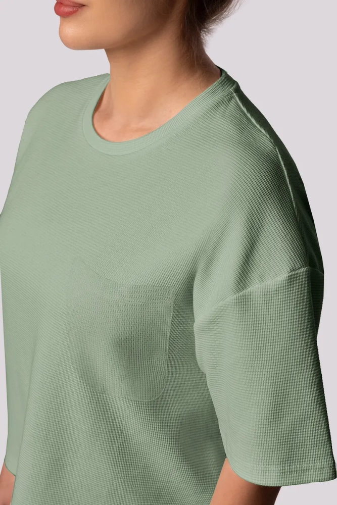 Pijama Pistachio cu pantaloni scurți