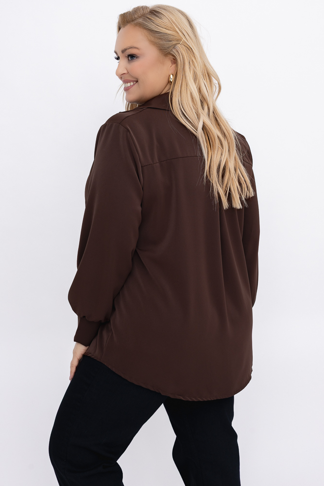 Czekoladowa Koszula satynowa