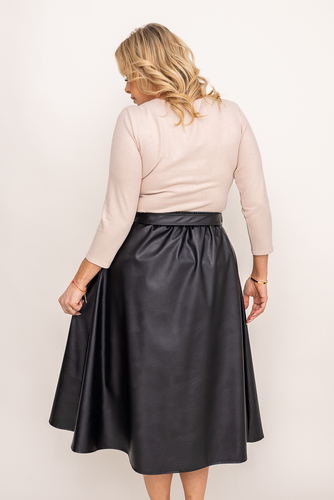 Jupe en cuir noir
