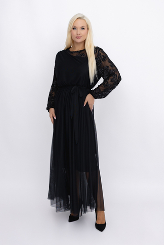 Robe en maille noire