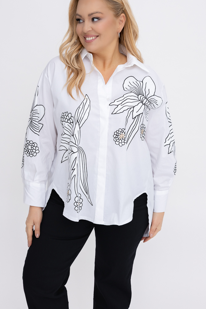 Biała Koszula z nadrukiem