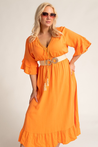 Orange Cut-Off Dress AMORENA