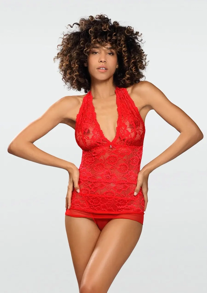 Red Lace Set