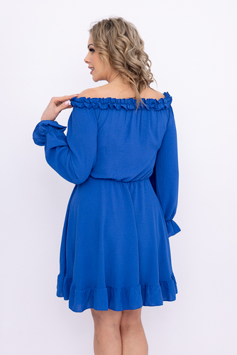 Robe à volants en bleuet