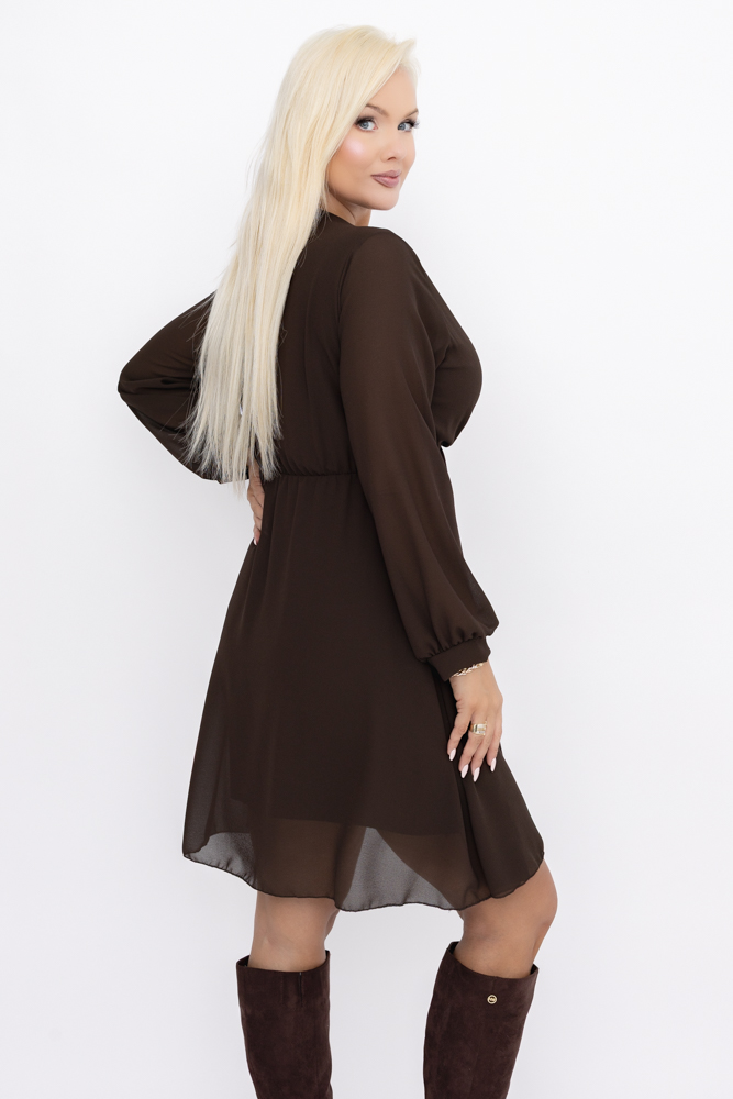 Camelowa Sukienka Elegancka PERLA