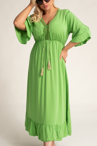 Light Green Cut-Off Dress AMORENA
