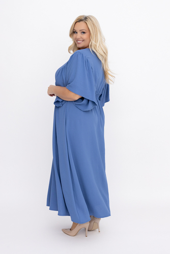 Denim blue Dress with crease