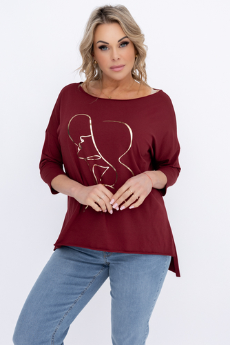 Kastanienbraune Bluse Muster 1