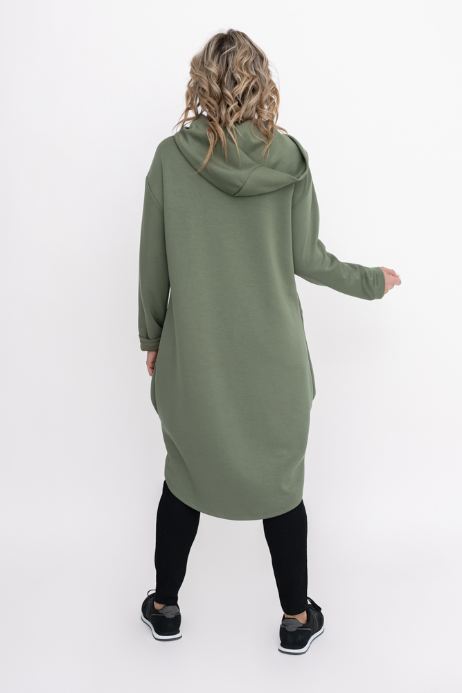 Sudadera caqui con capucha