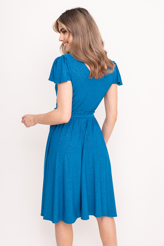 Vestido brocado marino