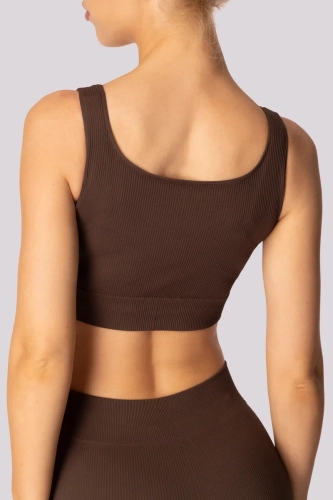Coffee Striped Top