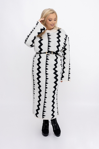 Rochie pulover bej deschis
