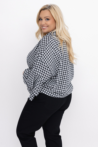 Camisa con volantes en las mangas Estampado 1