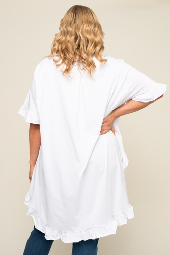  White Blouse with Frill SERMIA