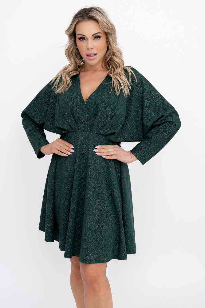 Butelkowozielona Sukienka błyszcząca