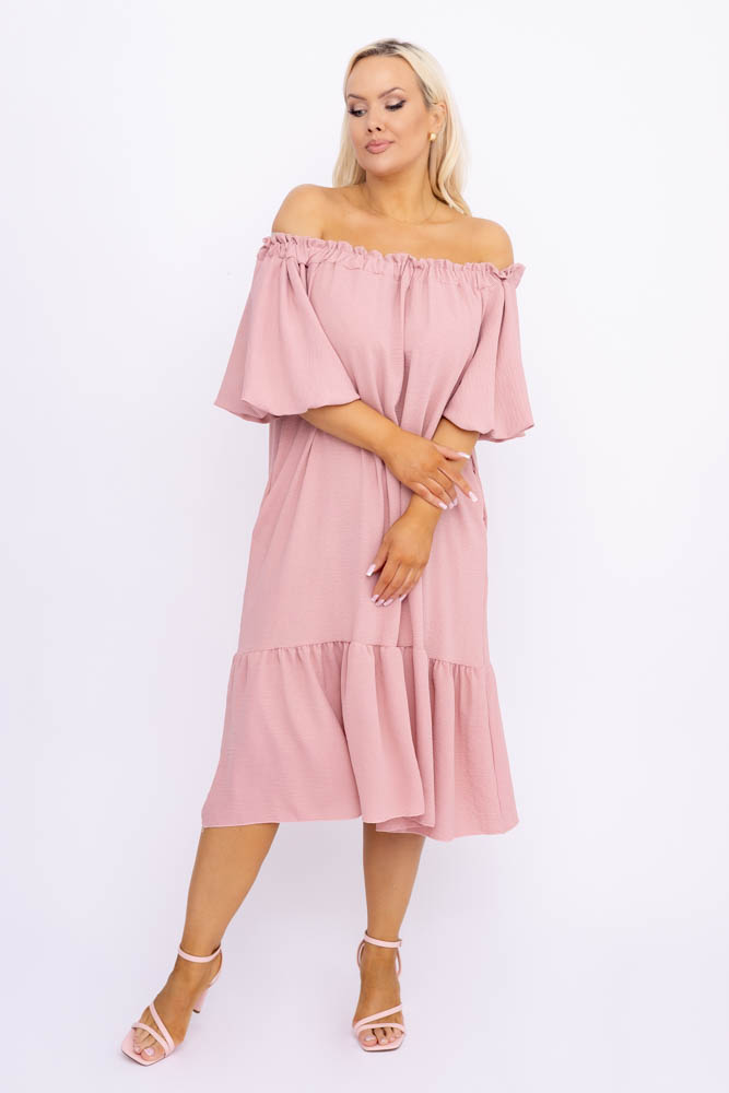 Pudroworóżowa Sukienka SENEZI