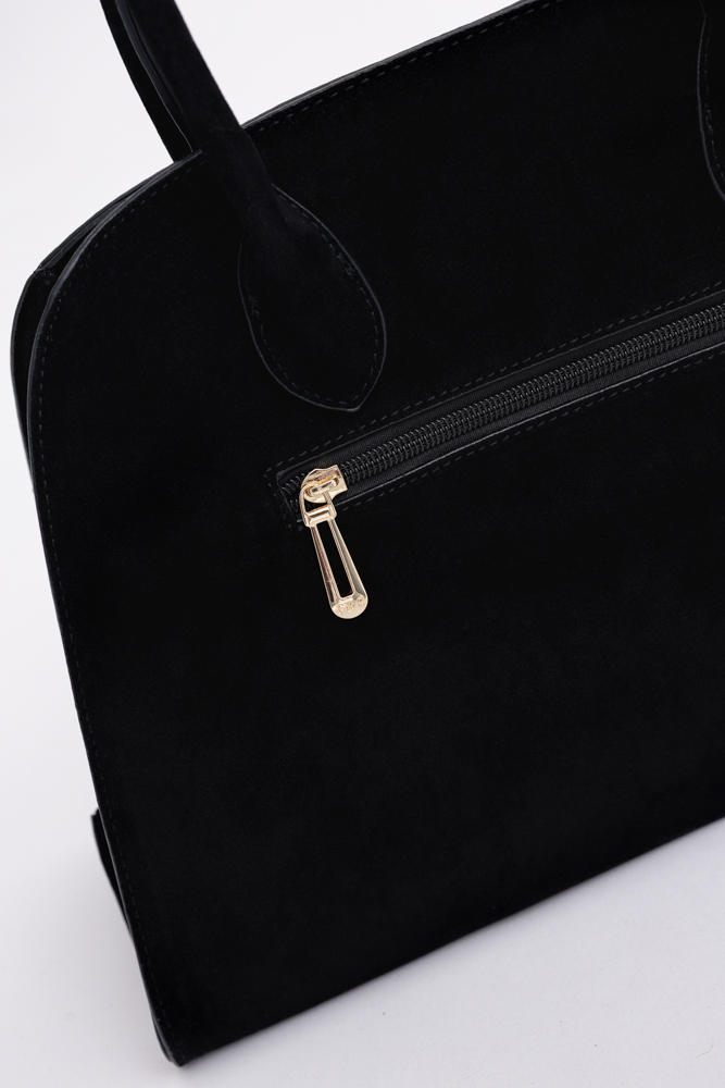 Czarna Torebka zamszowa