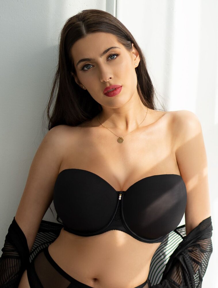 Sujetador balconette MHM negro
