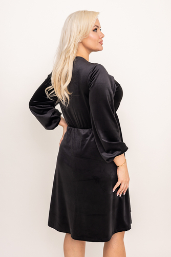 Czarna Sukienka welurowa APERI