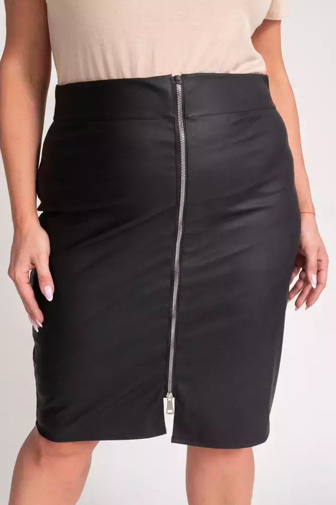 Falda de cuero negro Wzór 2