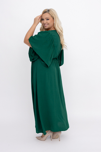 Vestido Crinkle verde botella