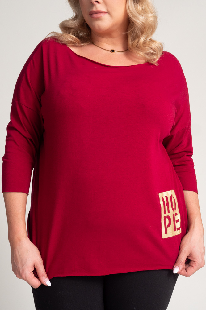  Maroon HOPE Blouse