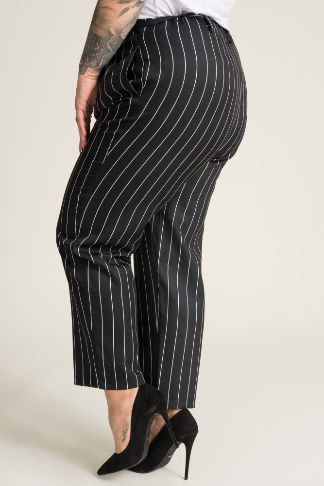 Black and White TEQUILA Striped Double-breasted Suit