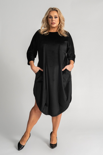 Robe en velours noir