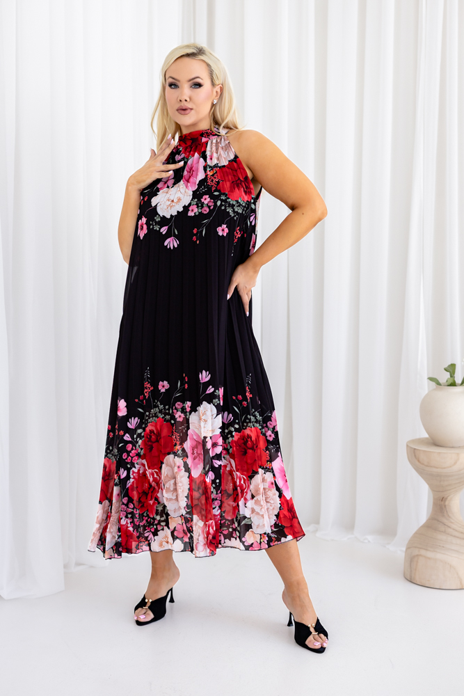 Sukienka szyfonowa plisowana Wzór 1