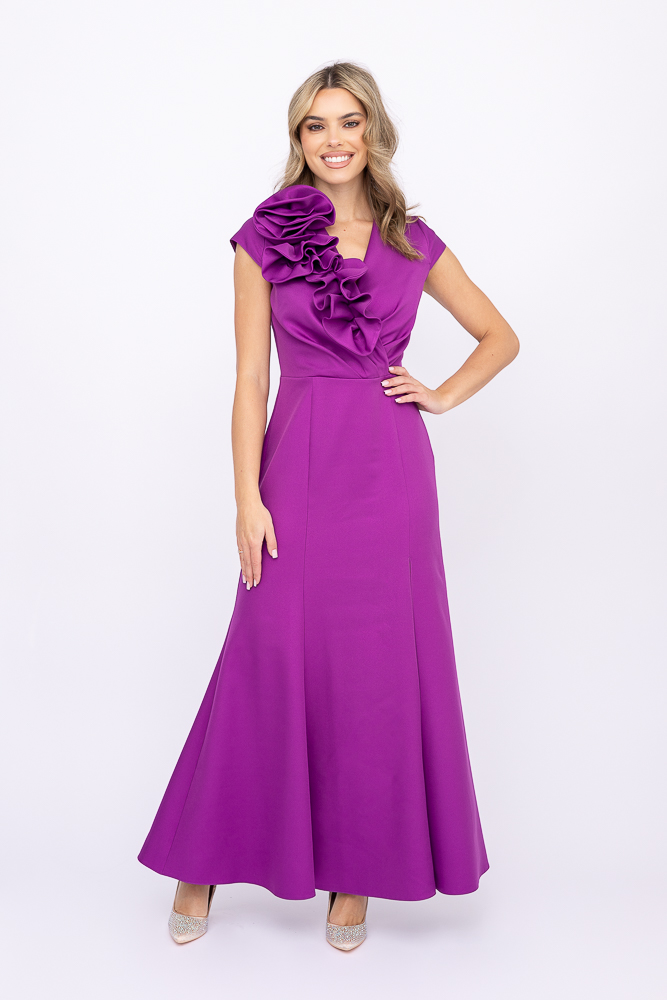 Robe à paillettes violettes
