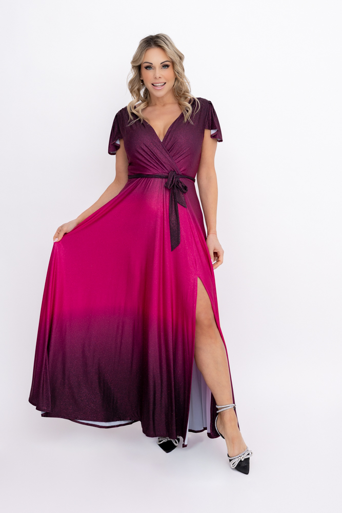 Kornblumen-Brokatkleid