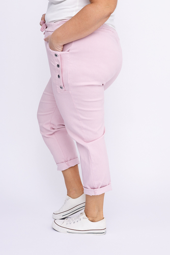 Pudroworóżowe Spodnie