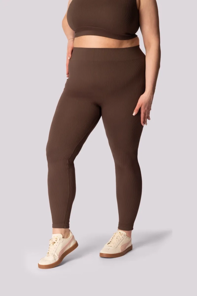 Kaffestripete leggings