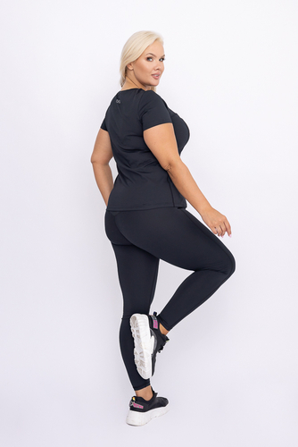 Black Short Sleeve Sports Set