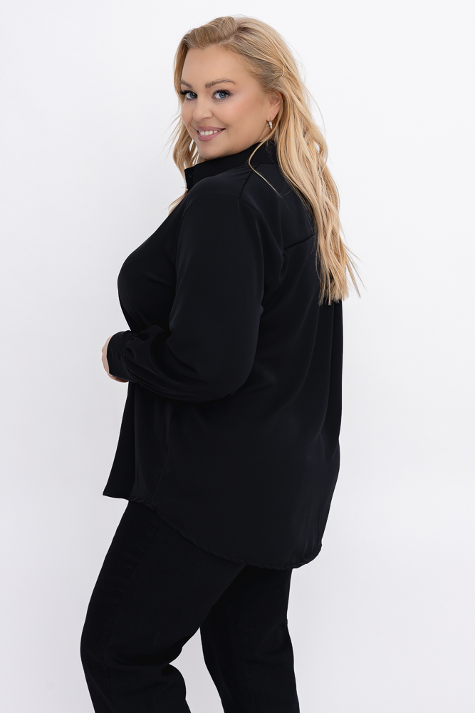 Czarna Koszula satynowa