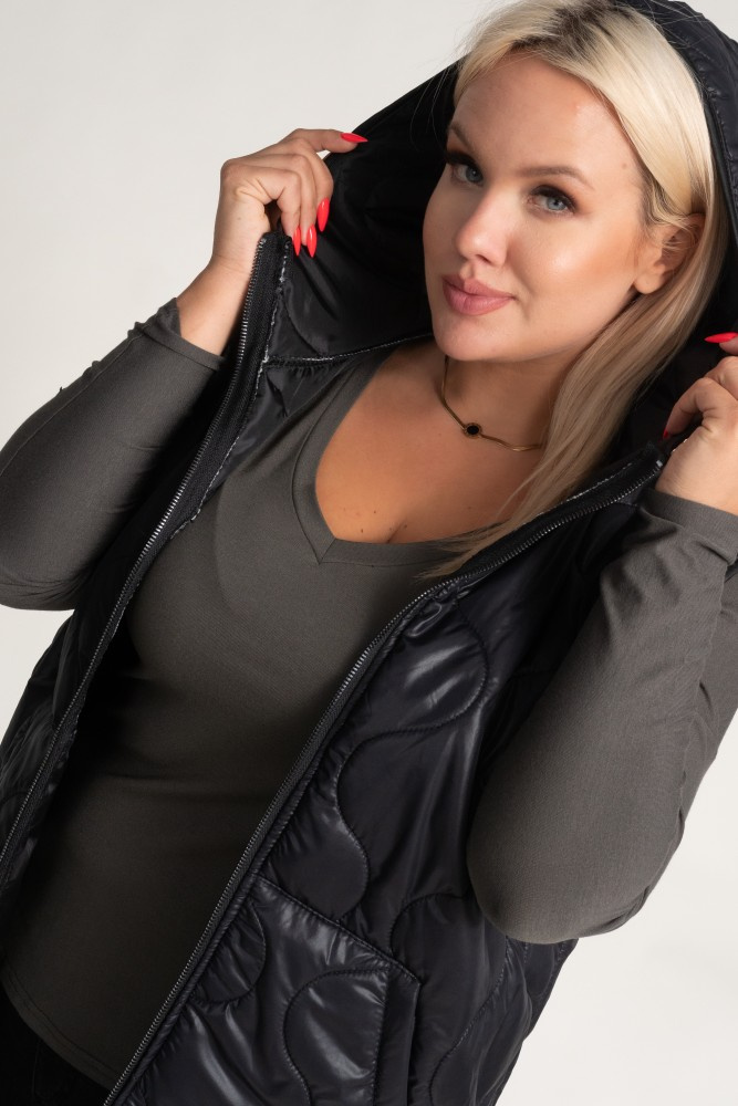 Black VELOCI Hooded Vest 
