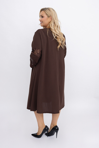 Czekoladowa Sukienka z cekinami