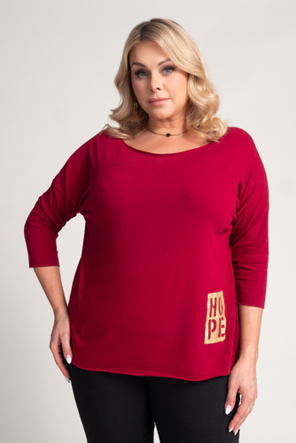  Maroon HOPE Blouse