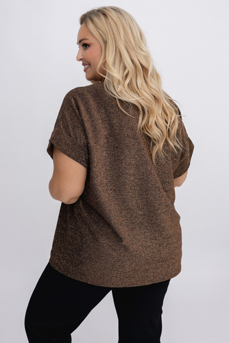 Czekoladowa Bluzka błyszcząca