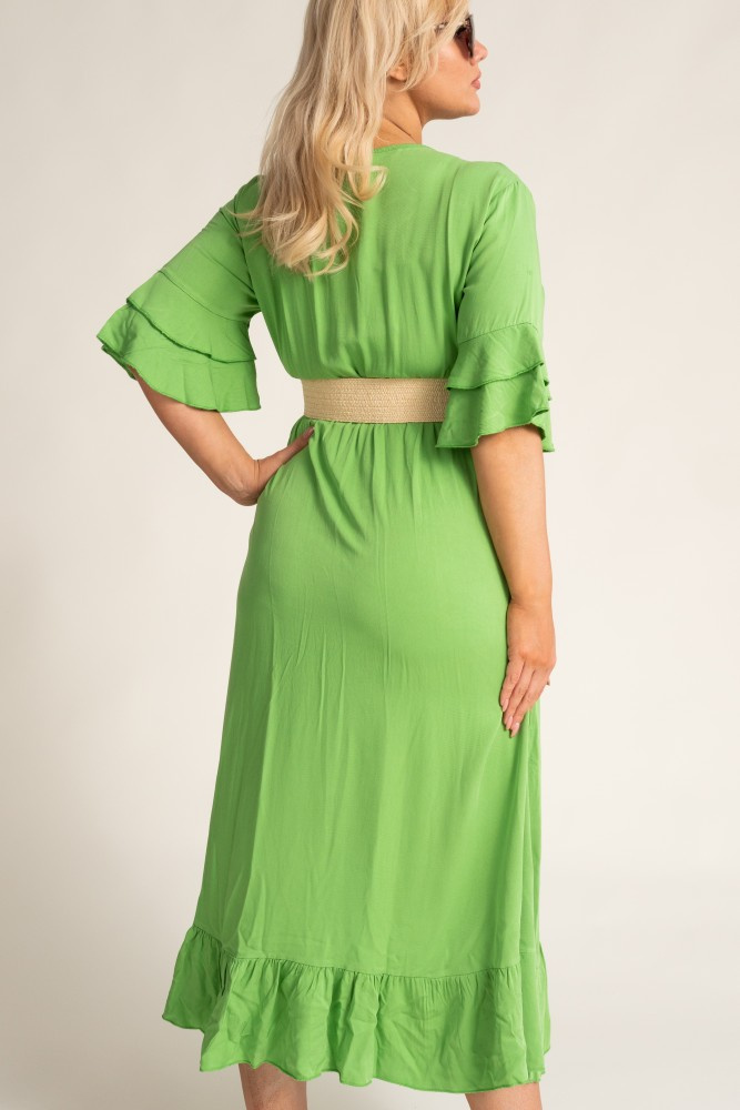 Light Green Cut-Off Dress AMORENA