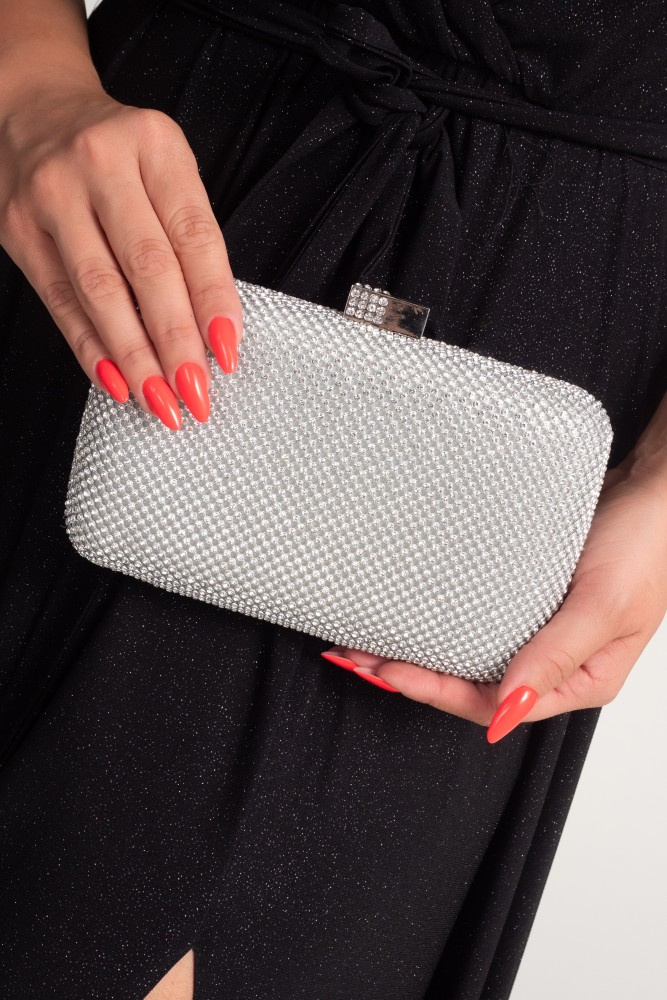 Silver AFTERIO Evening Handbag