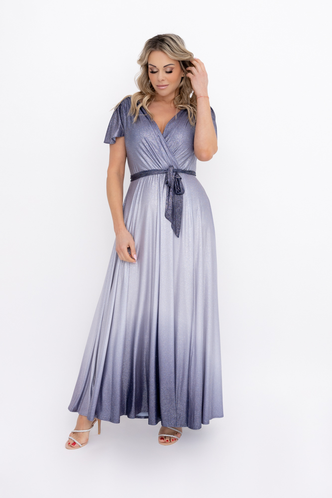 Vestido brocado aciano