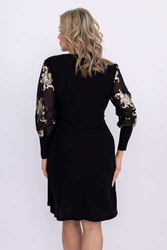 Vestido con mangas transparentes Wzór 2