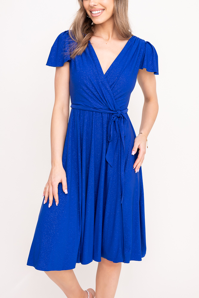 Kornblumen-Brokatkleid