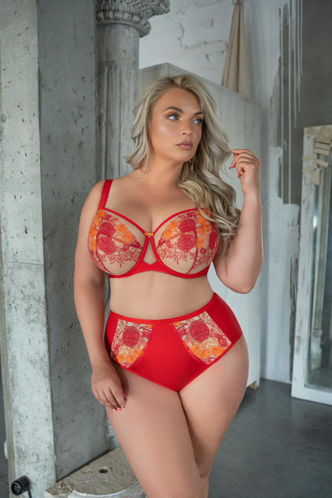 Rote Highwaist-Slips