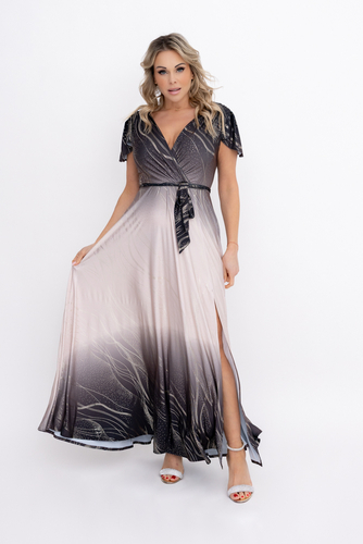 Kornblumen-Brokatkleid