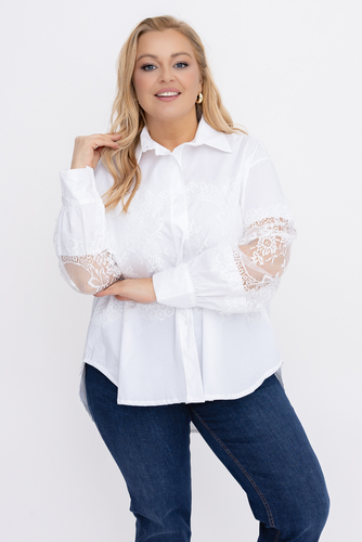 Biała Koszula z koronką