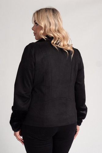 Chaqueta de piel de oveja negra