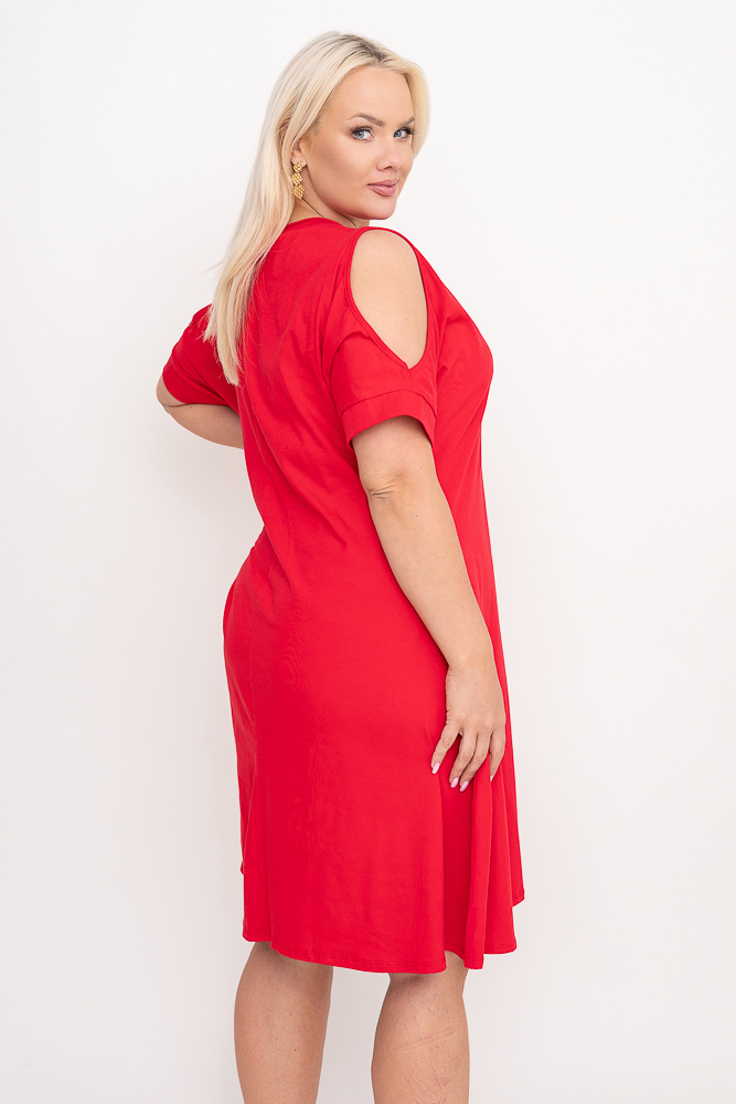 Czerwona Sukienka dresowa PIOVE